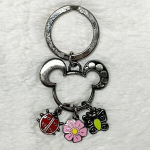 🔮 5/$25 Disney‎ Minnie Mouse Ladybug Flower Butterfly Charms Keychain